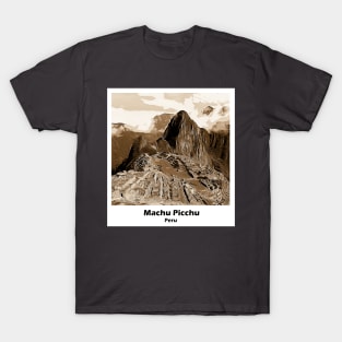 South America Machu Picchu Peru T-Shirt Sephia T-Shirt